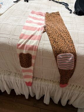 Hanna Andersson Pink & Brown Mixed-Print Leggings